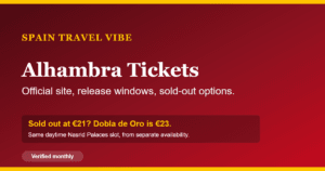Alhambra tickets cover: official site, release windows and what to do when tickets are sold out