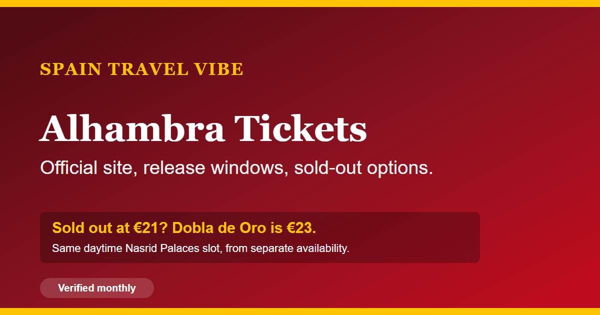 Alhambra tickets cover: official site, release windows and what to do when tickets are sold out