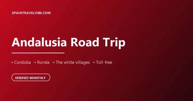 Andalusia road trip cover: Córdoba, Ronda, the white villages, toll-free, verified monthly