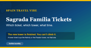 Sagrada Familia tickets cover: which ticket, which tower and what time of day to go