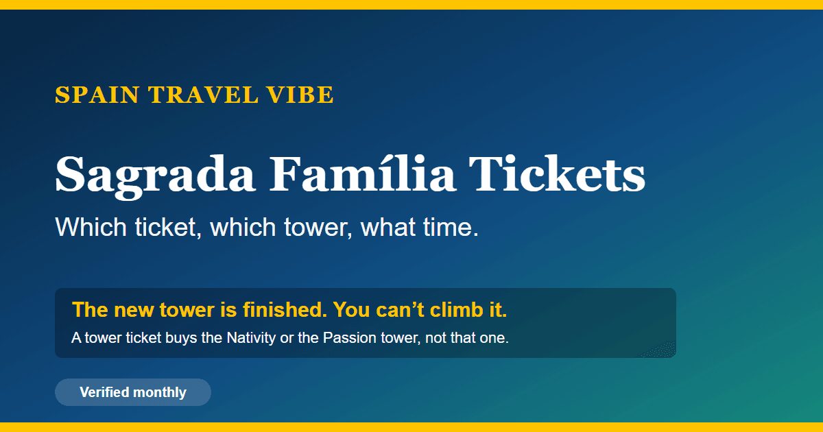 Sagrada Familia tickets cover: which ticket, which tower and what time of day to go