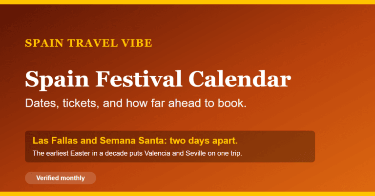 Spain festival calendar cover: dates, tickets and how far ahead to book
