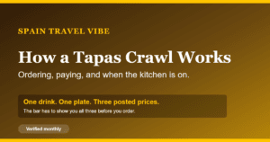 Tapas crawl cover: how ordering, paying and eating hours work in a Spanish bar