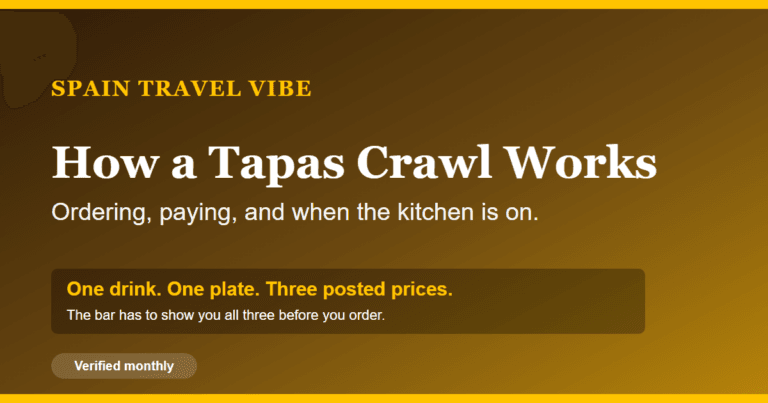 Tapas crawl cover: how ordering, paying and eating hours work in a Spanish bar